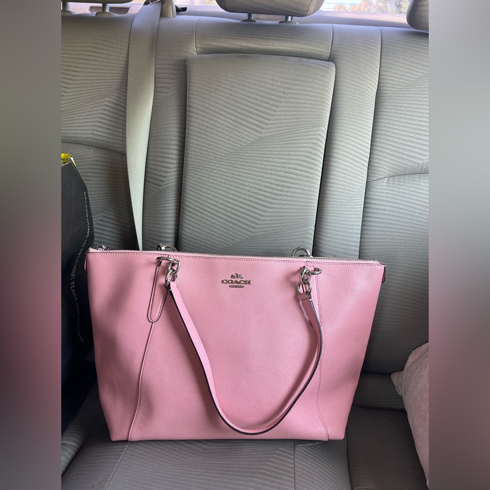 Coach Blush Pink Tote with Silver Accents